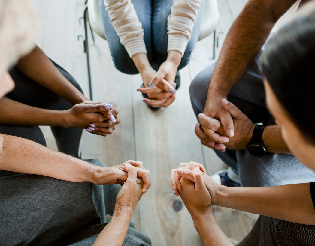 Praying Hands Circle Diverse Adult Adobestock 340803287