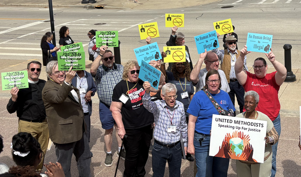 Prayer Circle With Signs Crop
