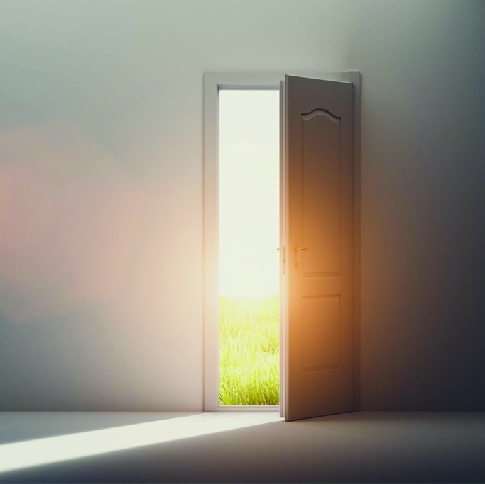 Open Door Stock Photo Cmyk