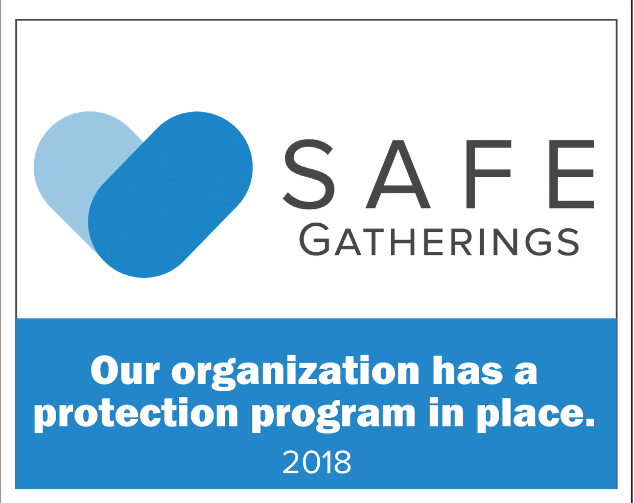 Safe Gatherings Window Cling 2018