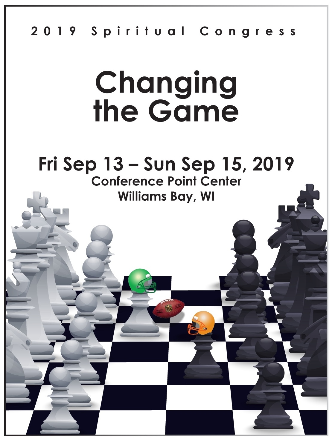 2019 Spiritual Congress Changing Game Postcard Front